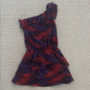 The Limited One-Shoulder Dress - Red and Blue